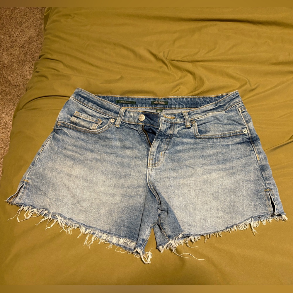 Wild Fable Blue Jean Shorts Frayed Hem